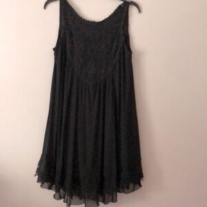 Women’s altar’d state lace overlay sleeveless tank dress black XS S M dressy